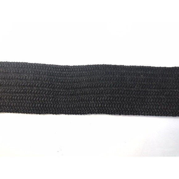 Old Navy Womens Wide Stretch Waist Belt Black Faux Leather Tan Medium Large M L - Picture 5 of 12